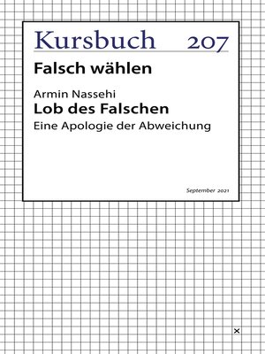 cover image of Lob des Falschen